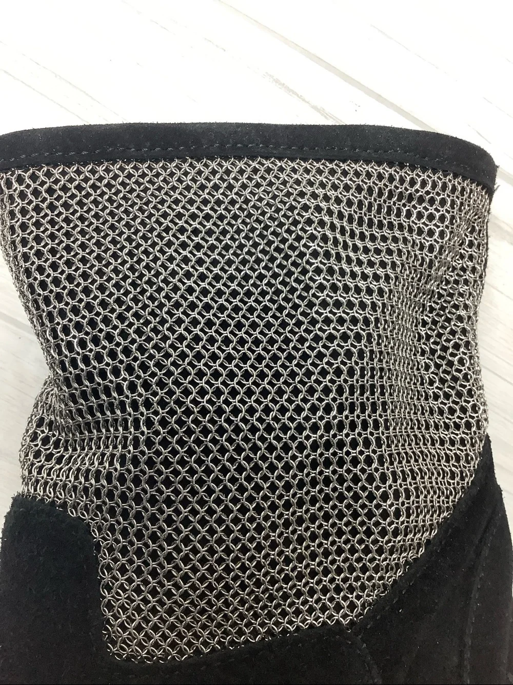 IRO Metallic Mesh booties